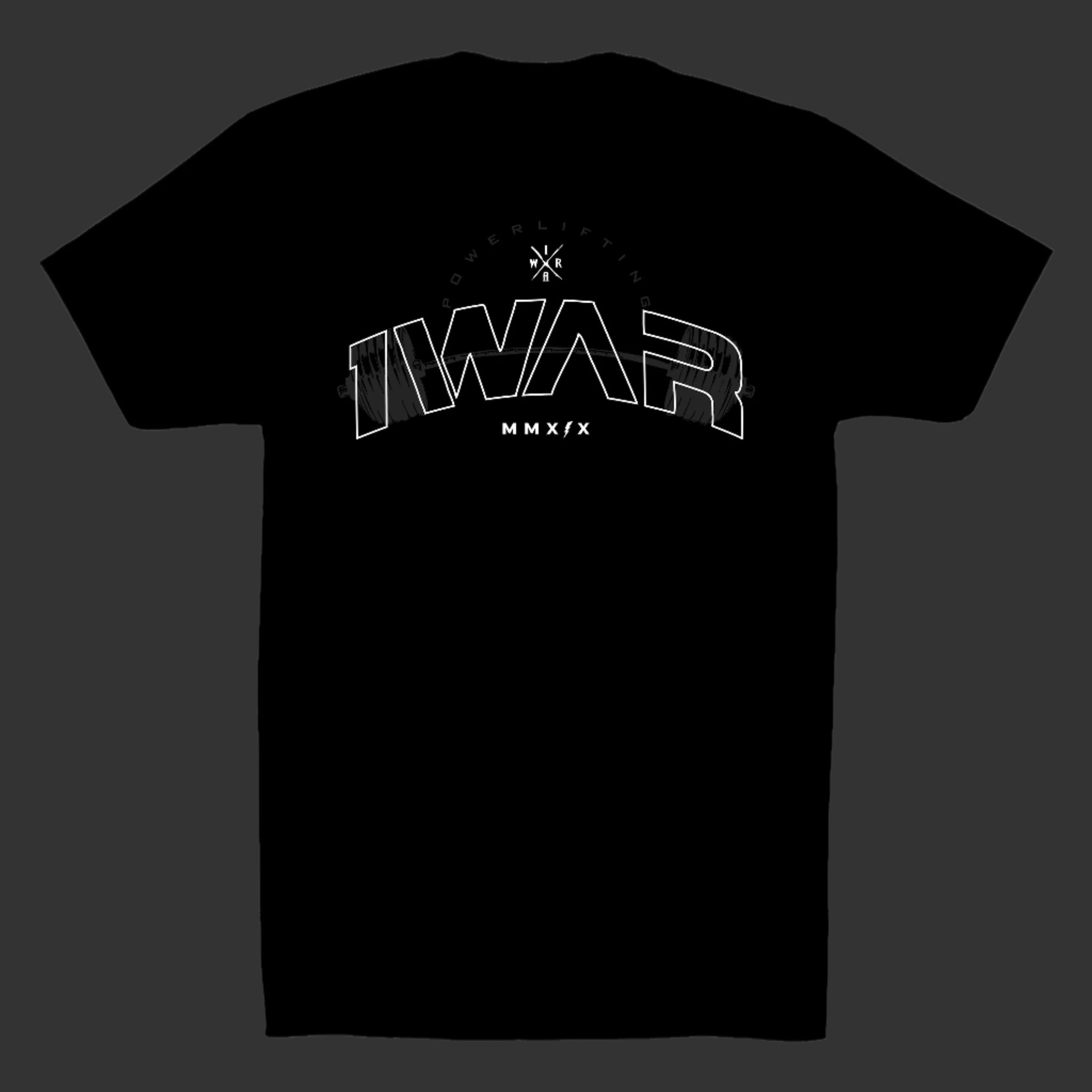 Powerlifter Outline Powerlifting bar outline tee – 1WAR